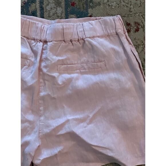 Michael Stars Linen & Cotton-Blend High Waisted Pleat Shorts Size Medium - Picture 2 of 6